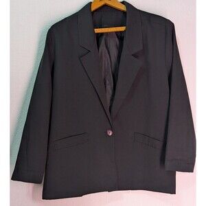 Eloquent Blazer Women's Size 22x24 Black Long Sleeve Vintage (A25)